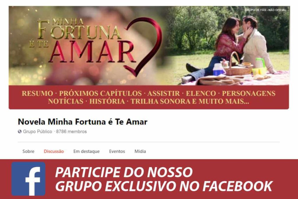 Grupo novela Minha Fortuna é te amar no Facebook